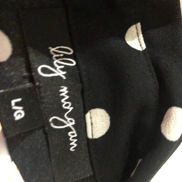 Lily Morgan sheer button down tunic length blouse - Picture 3 of 5